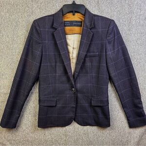 Zara Dark Plaid Blazer Size S